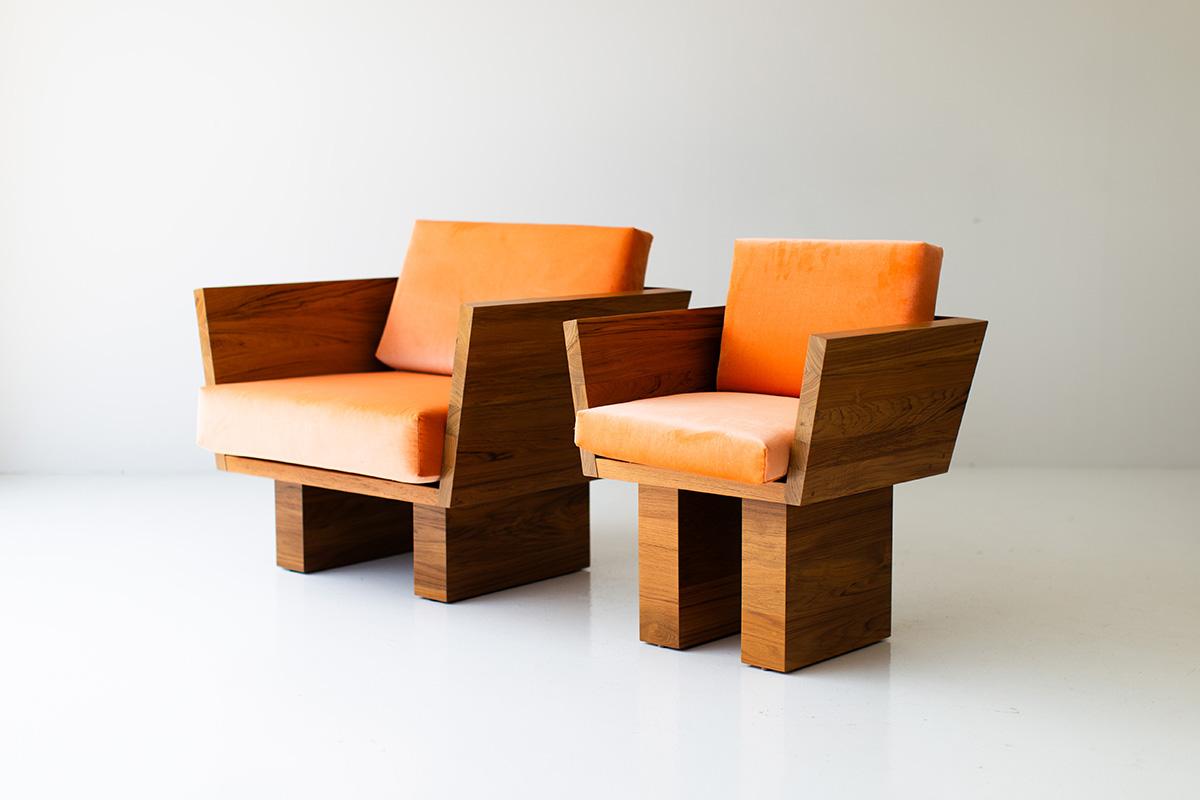 Wood Suelo Outdoor Lounge Chair, Teak Outdoor Lounge Chair, Solid, Bertu For Sale