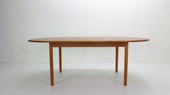 Solid Teak Oval Extendable Dinning Table 1960, Denmark