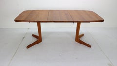 Solid Teak Oval Extendable Dinning Table by Glostrup Møbelfabrik, 1960, Denmark