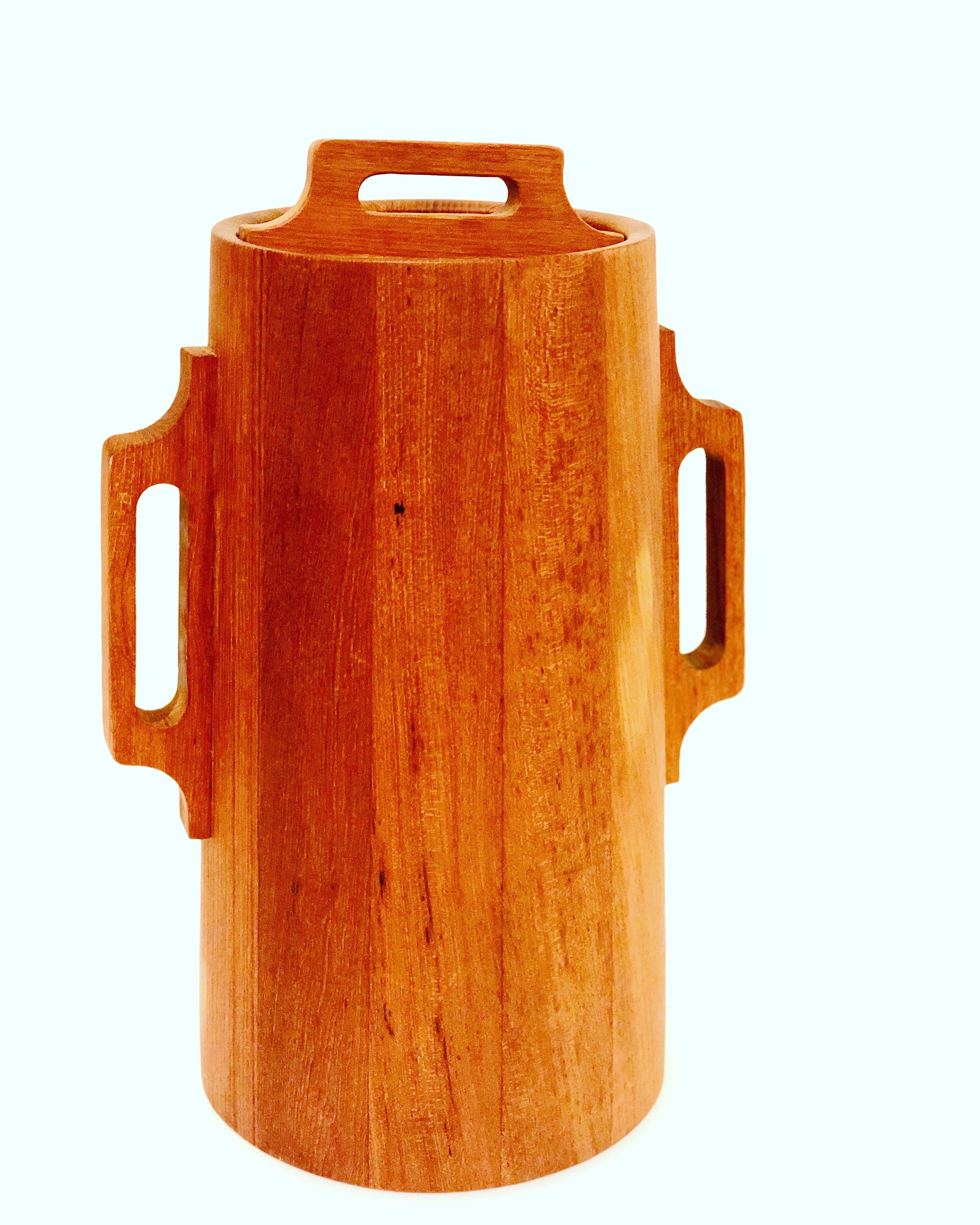 Scandinavian Modern Solid Teak Rare Ice Bucket Designed by Quistgaard for Dansk