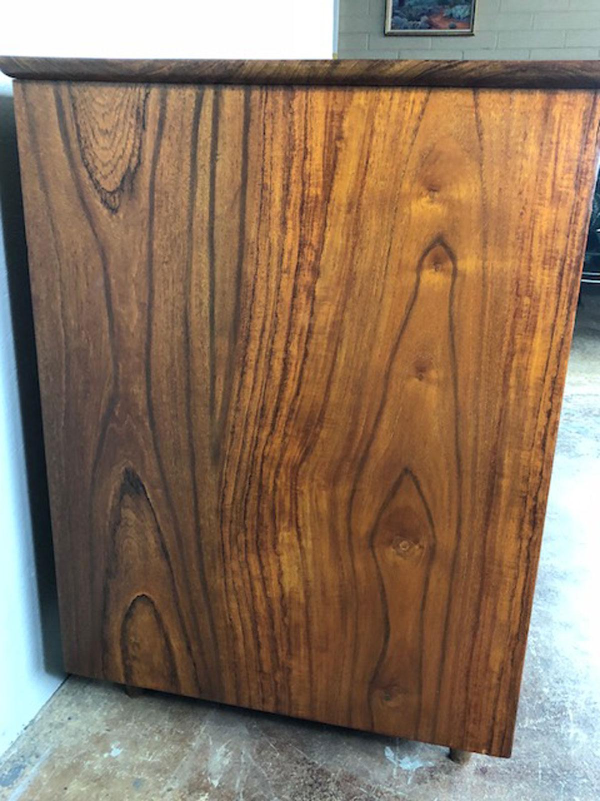 Mid-20th Century Solid Teak Record Cabinet