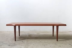 Solid Teak Rectangular Coffee Table, Denmark, 1950s