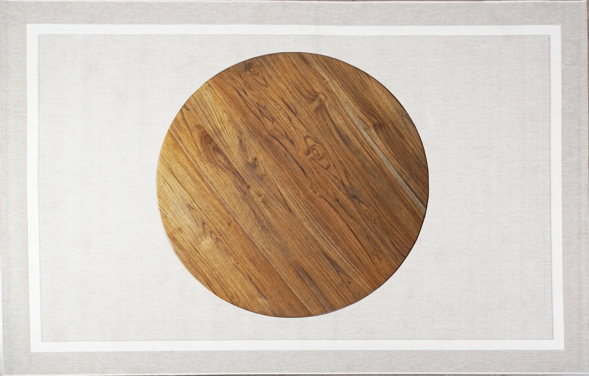 teak round table