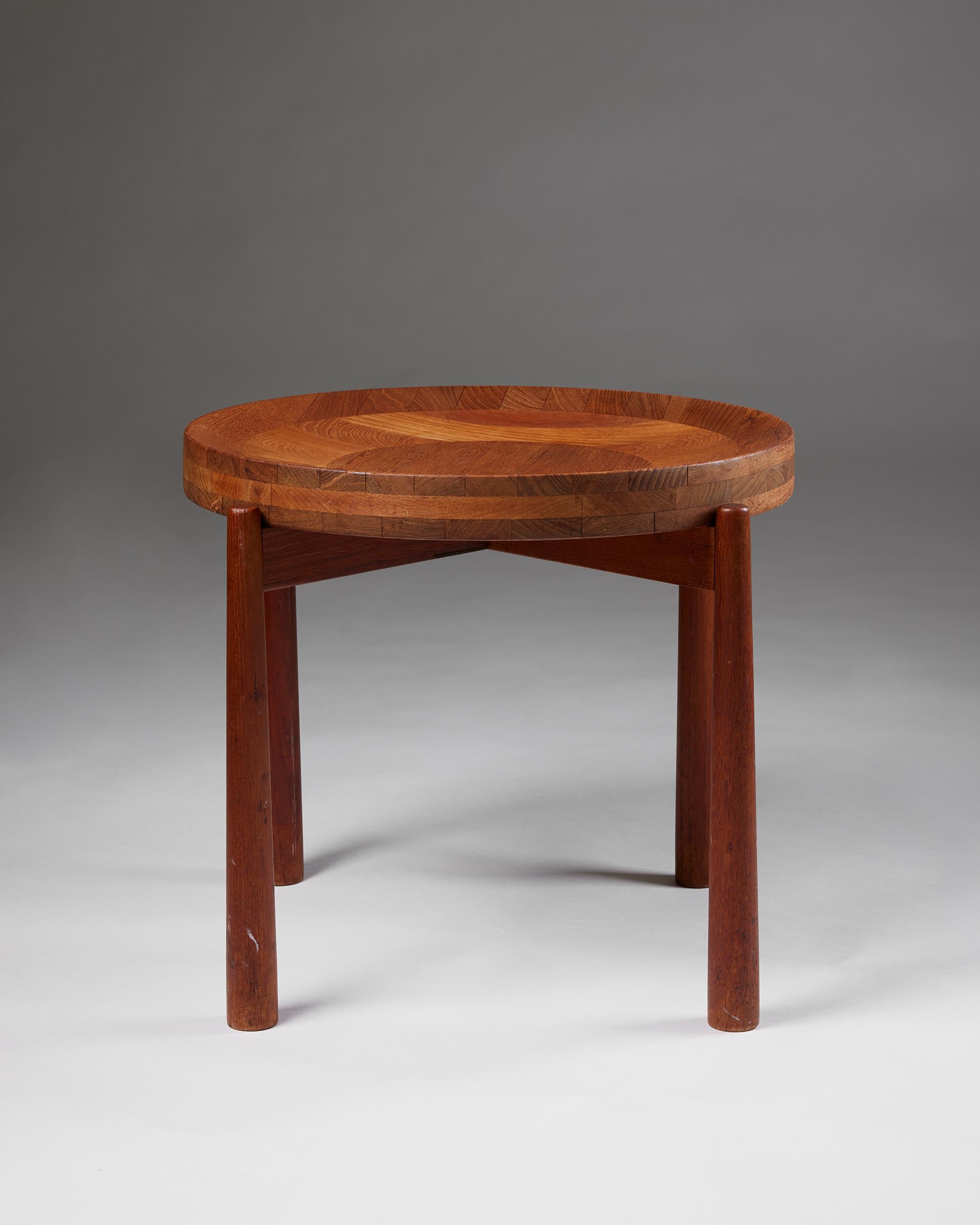 Mid-Century Modern Solid teak side table designed by Jens Quistgaard, Denmark, 1950s For Sale