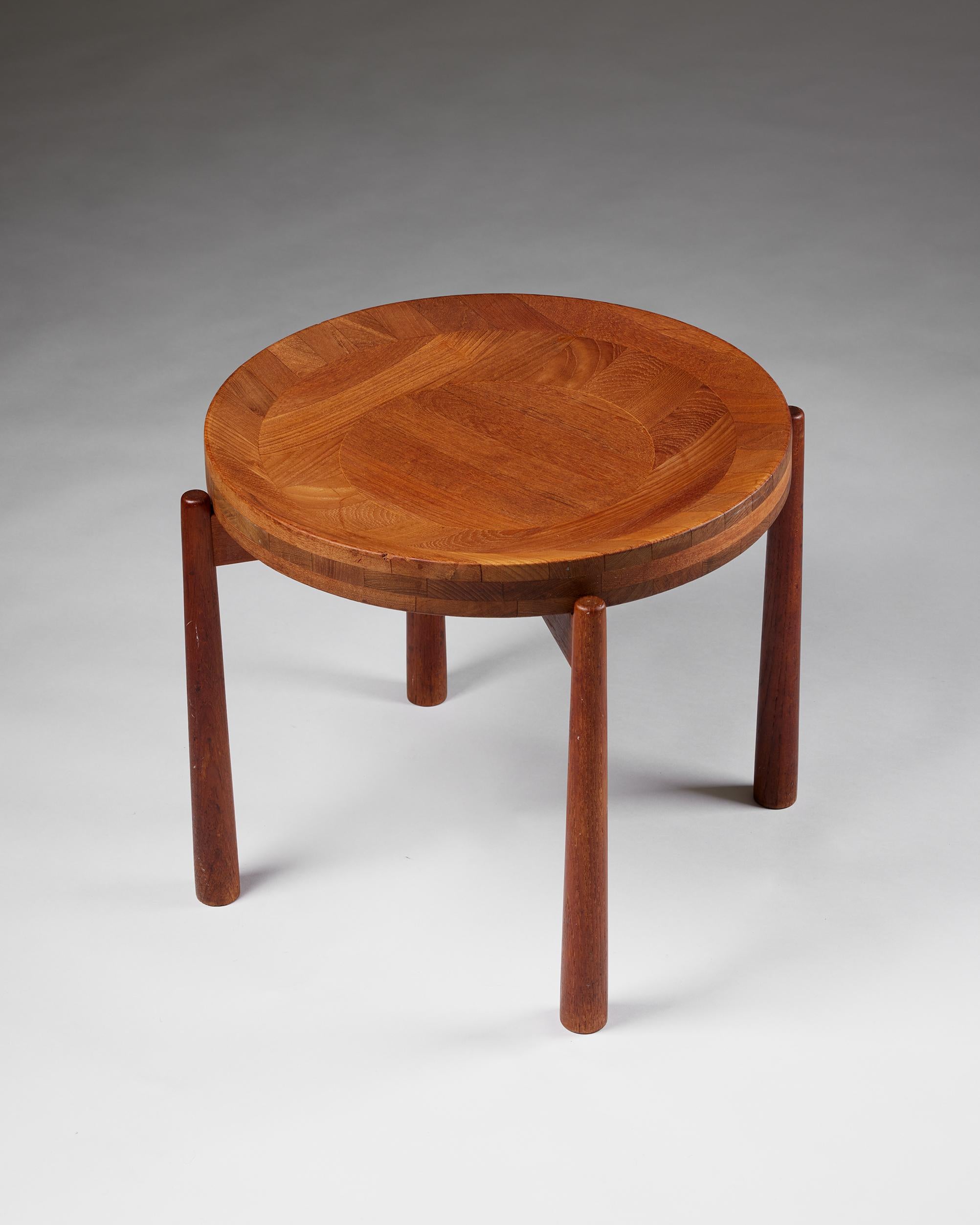 Danish Solid teak side table designed by Jens Quistgaard, Denmark, 1950s For Sale
