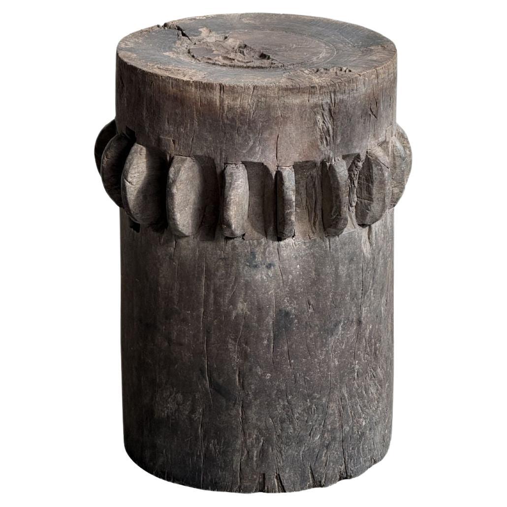 Trituradora / moledora de caña de azúcar de teca maciza de Java, Indonesia c. 1900