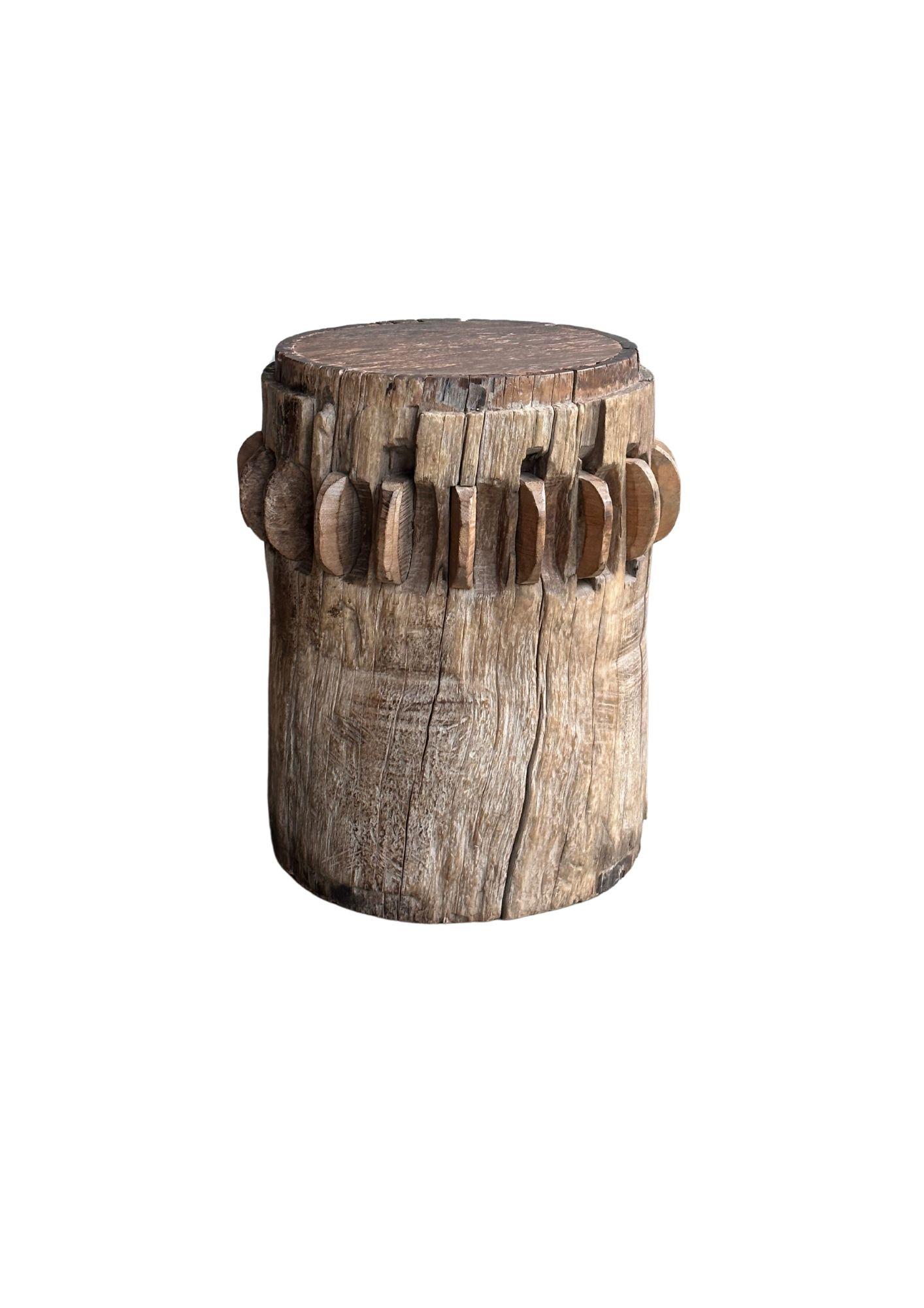 Fait main Crusher/moulin à sucre en teck massif de Java, Indonésie, vers 1940 en vente