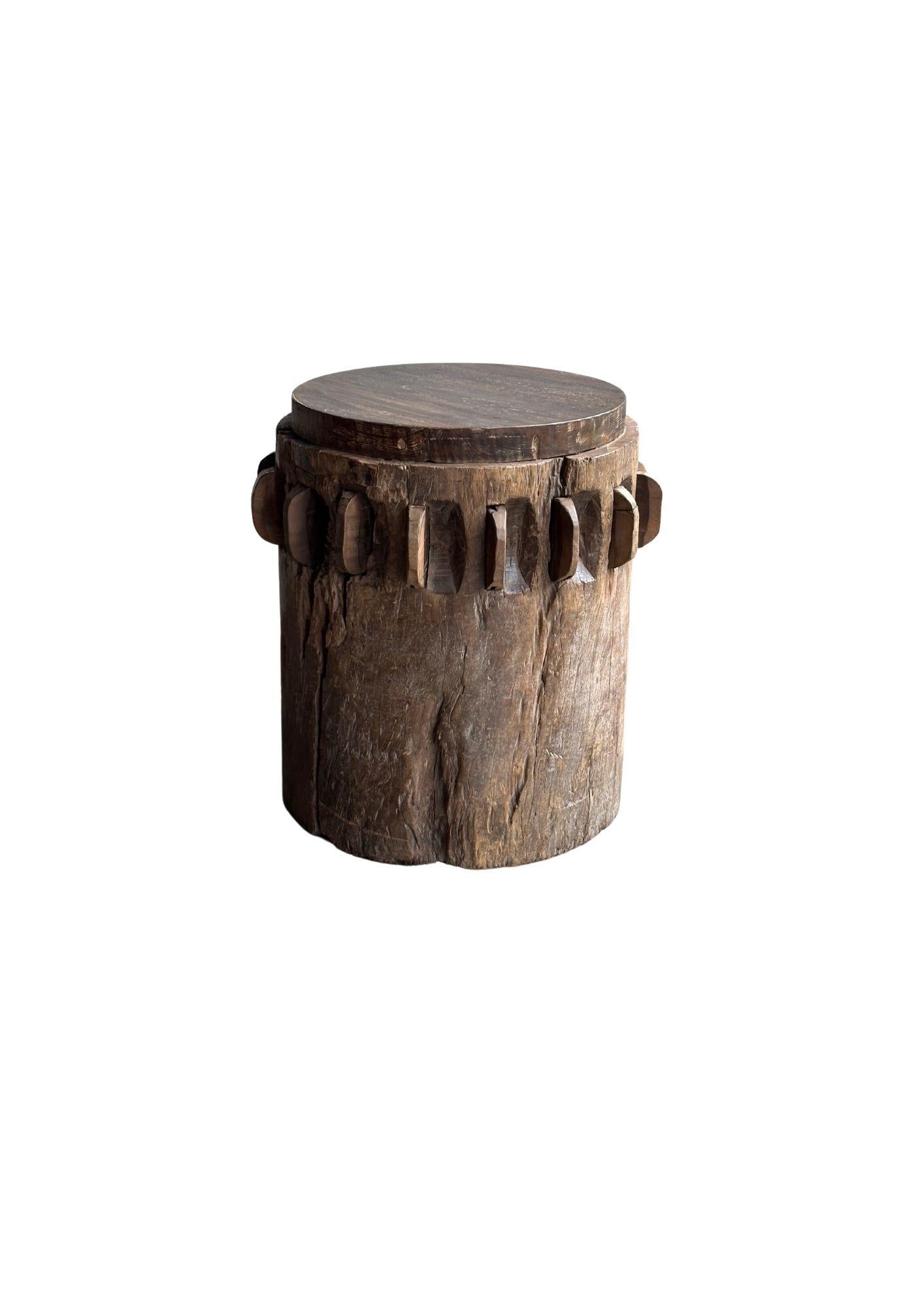 Bois Crusher/moulin à sucre en teck massif de Java, Indonésie, vers 1940 en vente