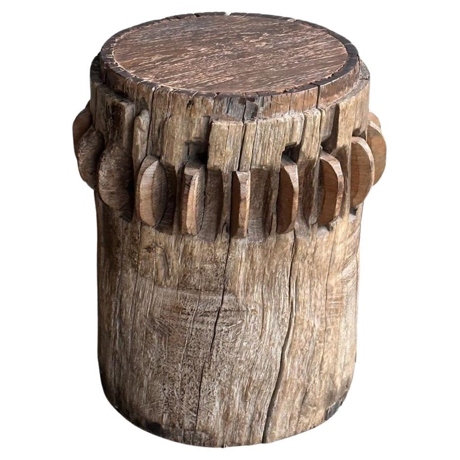 Solid Teak Sugar Cane Crusher / Grinder from Java, Indonesia c. 1940