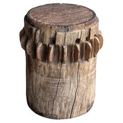 Solid Teak Sugar Cane Crusher / Grinder from Java, Indonesia c. 1940