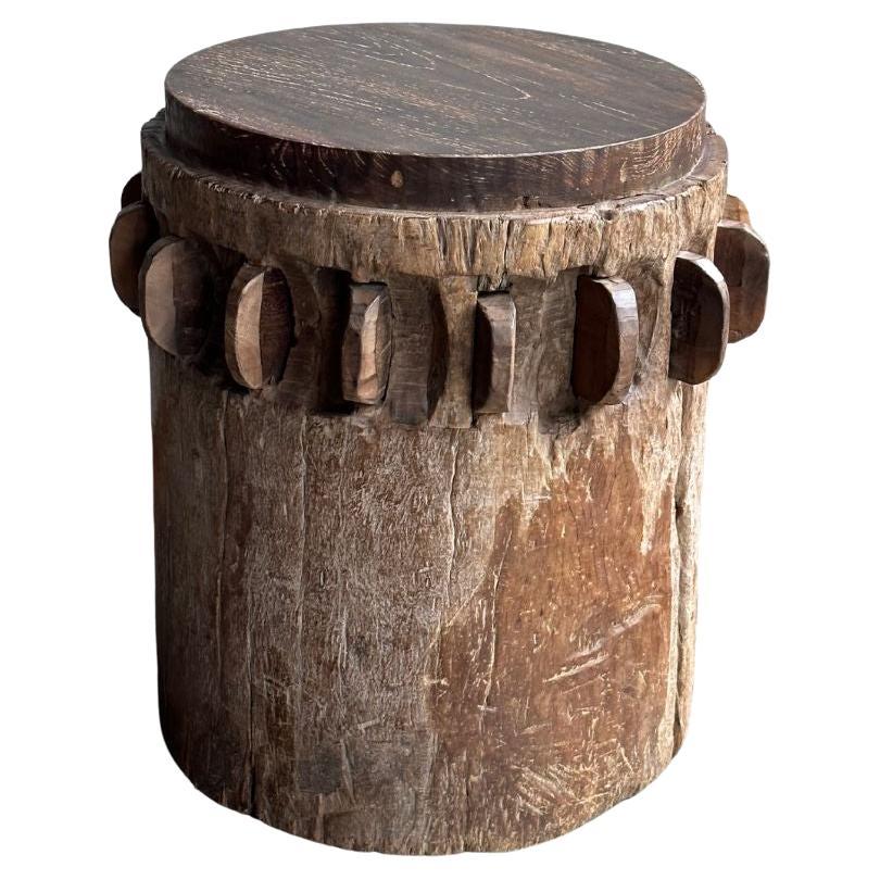 Solid Teak Sugar Cane Crusher / Grinder from Java, Indonesia c. 1940