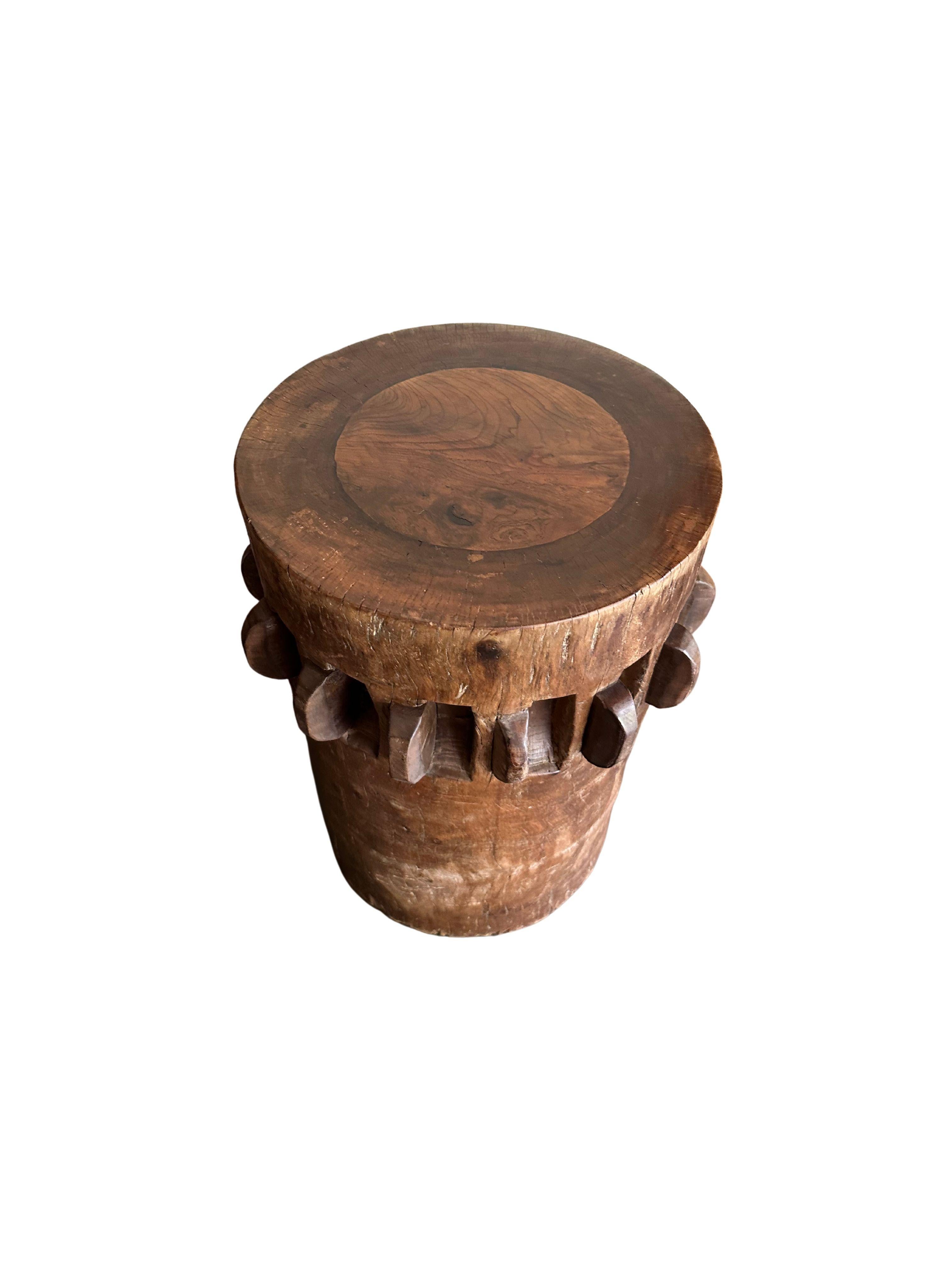Hand-Crafted Solid Teak Sugar Cane Crusher / Grinder from Java, Indonesia c. 1950