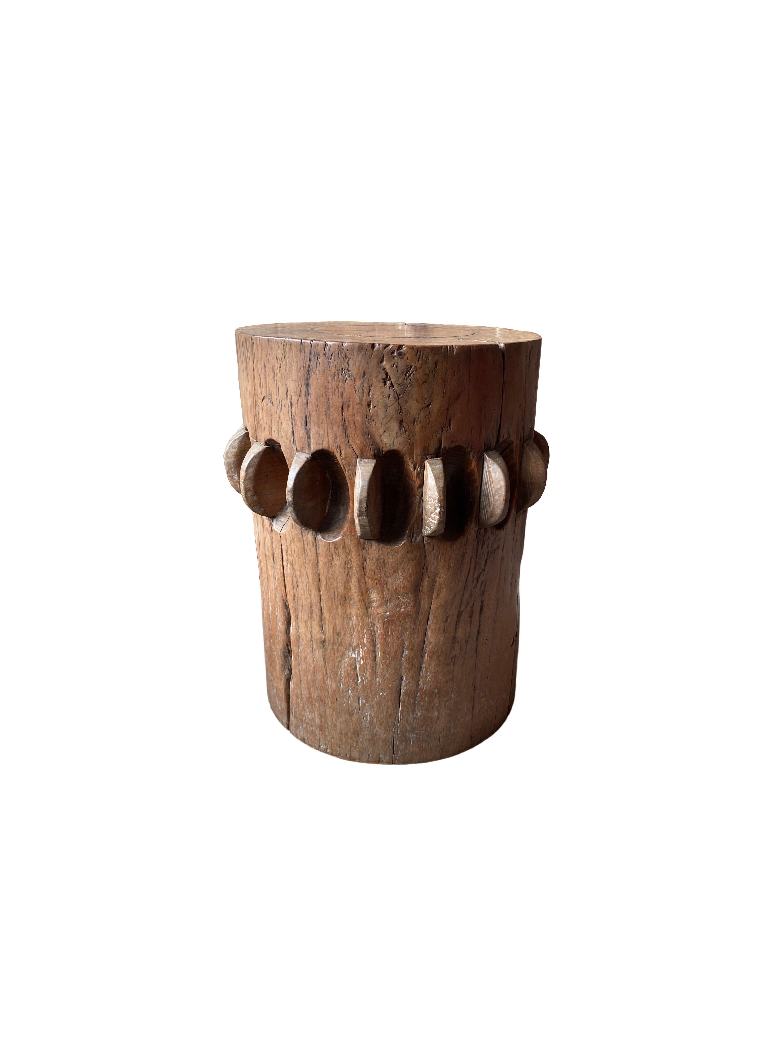 Hand-Crafted Solid Teak Sugar Cane Crusher / Grinder from Java, Indonesia c. 1950 For Sale