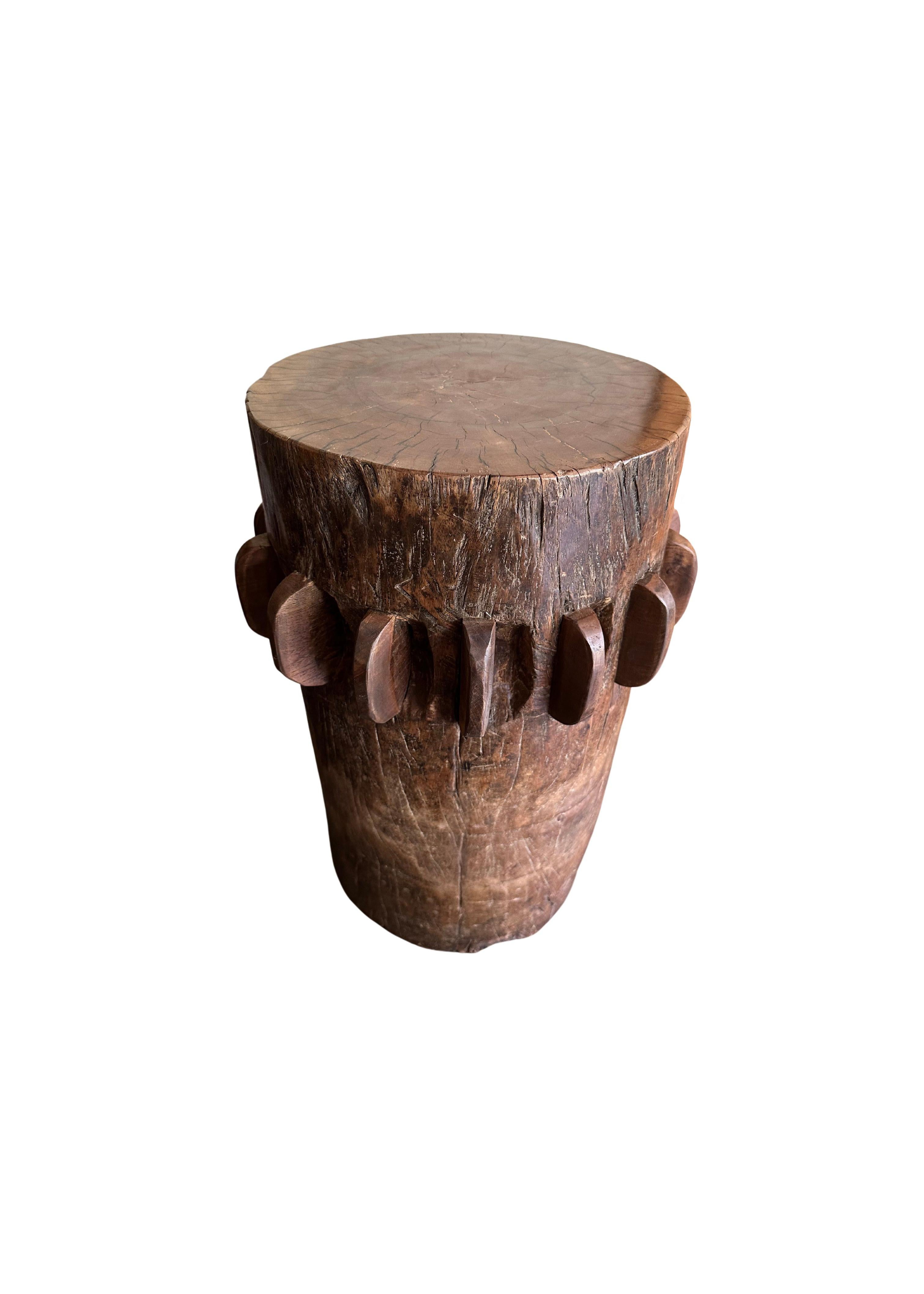 Hand-Crafted Solid Teak Sugar Cane Crusher / Grinder from Java, Indonesia, C. 1950