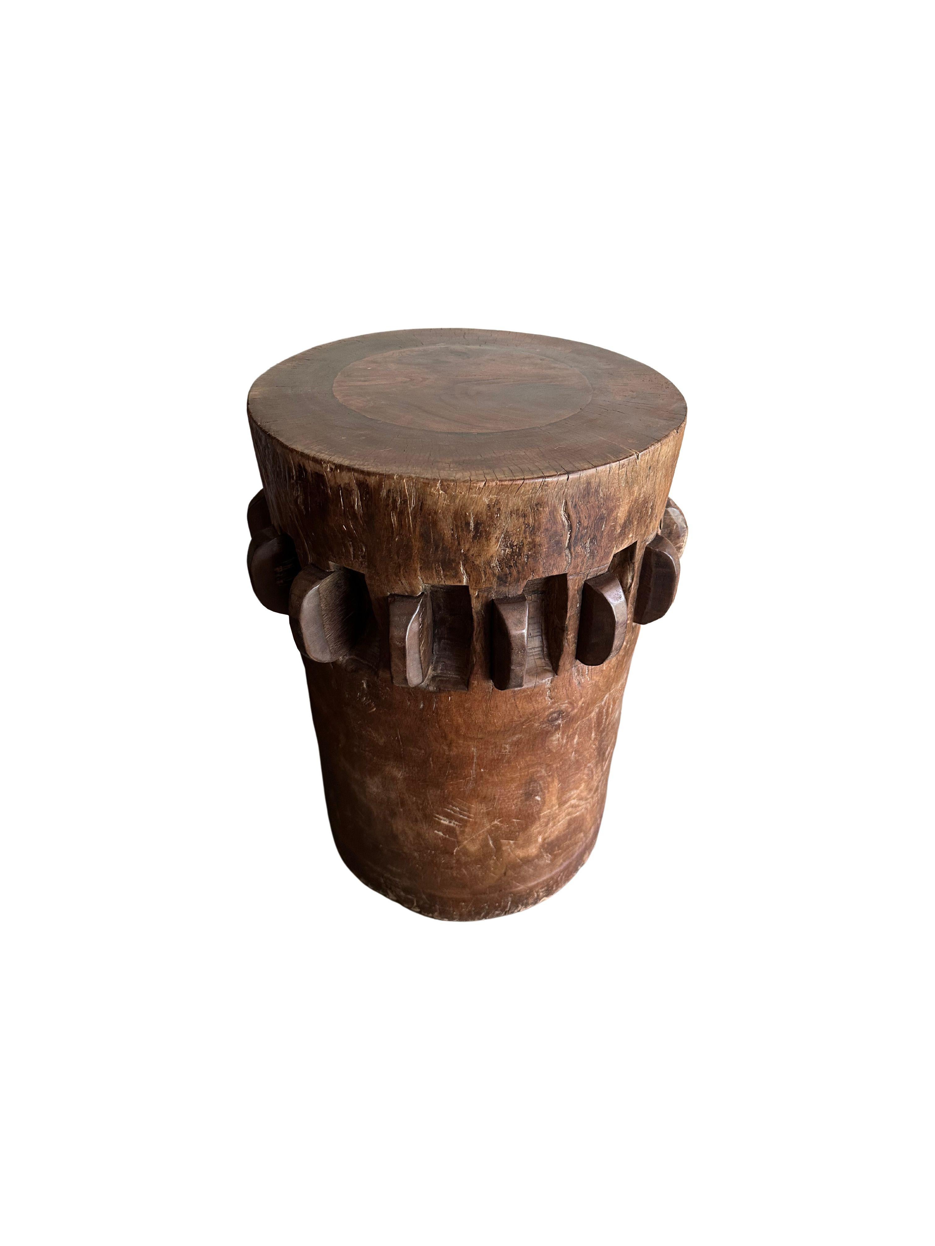 Mid-20th Century Solid Teak Sugar Cane Crusher / Grinder from Java, Indonesia c. 1950