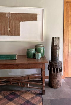 Solid Teak Sugar Cane Mill Crusher / Grinder from Java, Indonesia, c. 1900