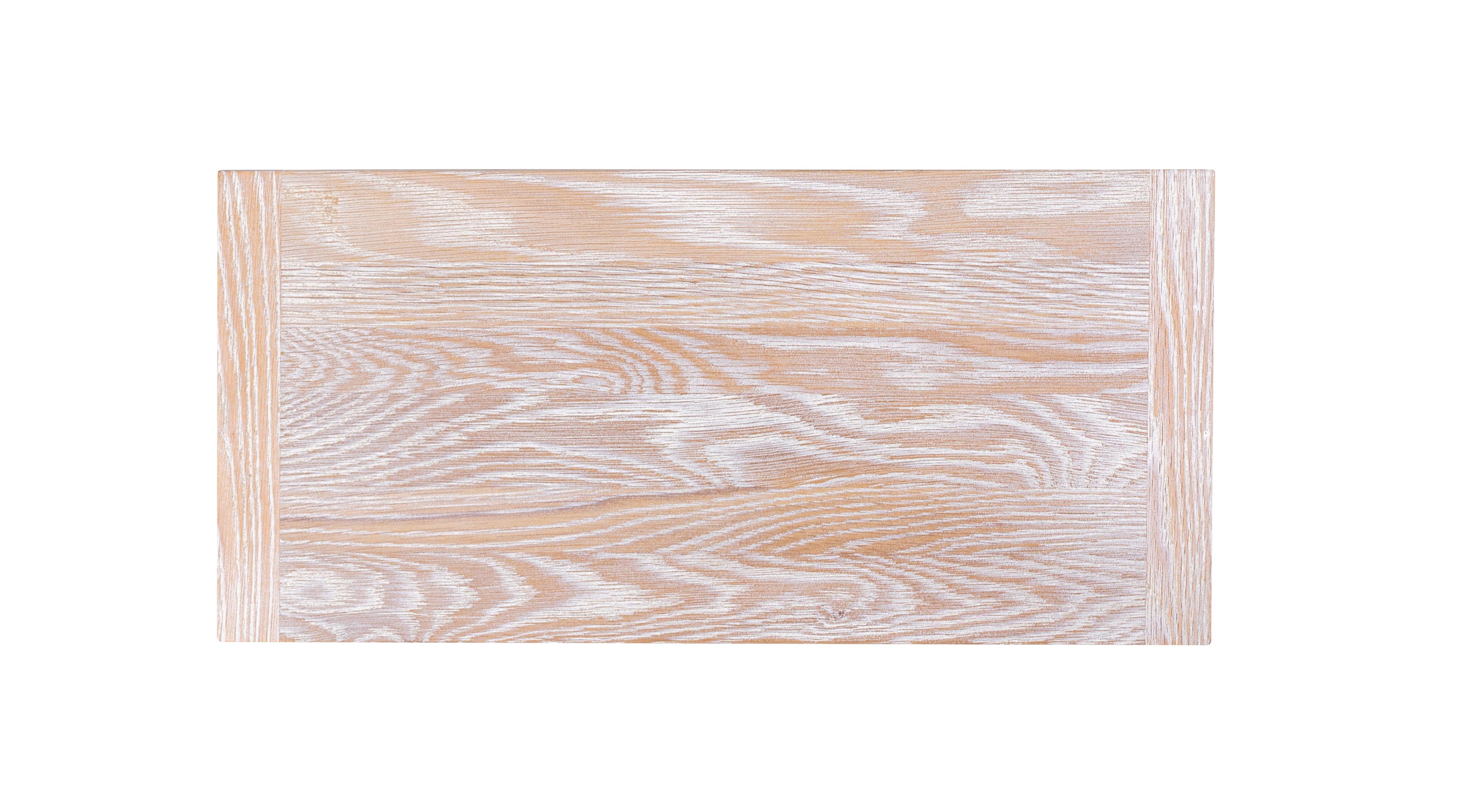 XXIe siècle et contemporain Table en teck massif blanchi au soleil avec des pieds en bois de type Plank en vente