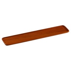 Retro Solid teak tray, anonymous, for Uppsala, Sweden, 1960s, table decoration