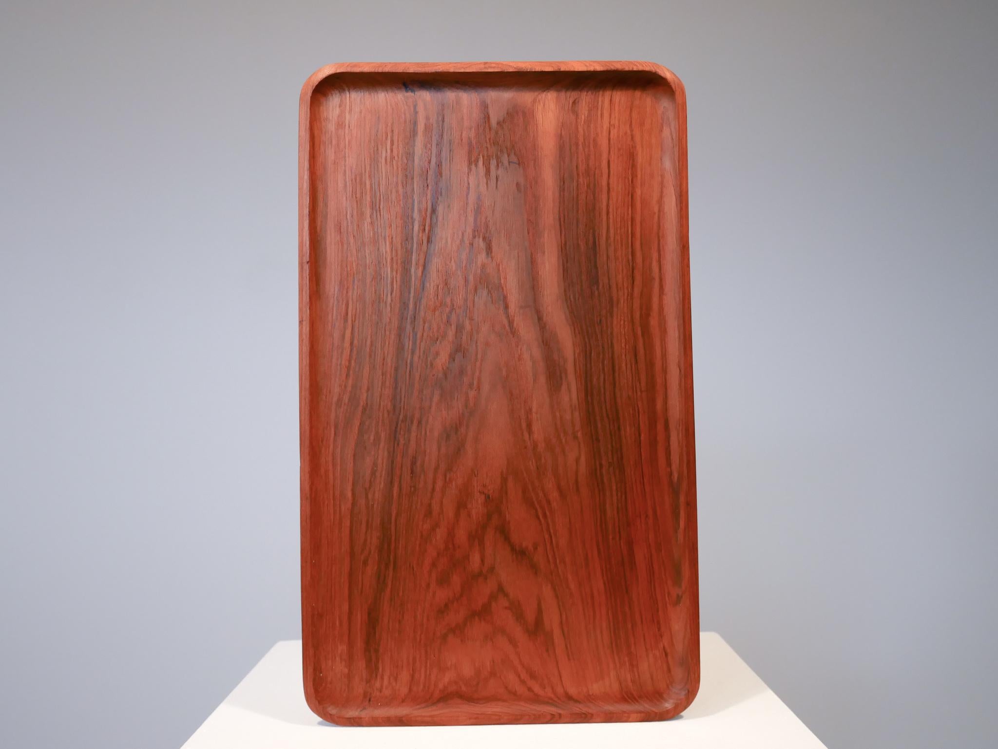 Amazing solid teak tray from Karl Holmberg AB Sweden 1950s. This tray is made out from one solid piece om teak.