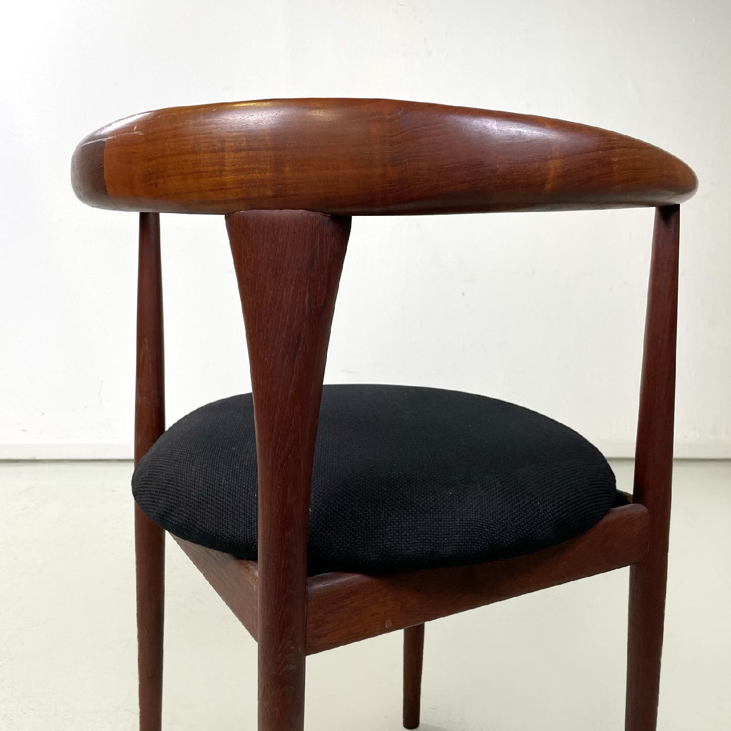 Solid teak wood chairs by Vilhelm Wohlert for Paul Jeppesen Mobelfabrik, 1960s 1
