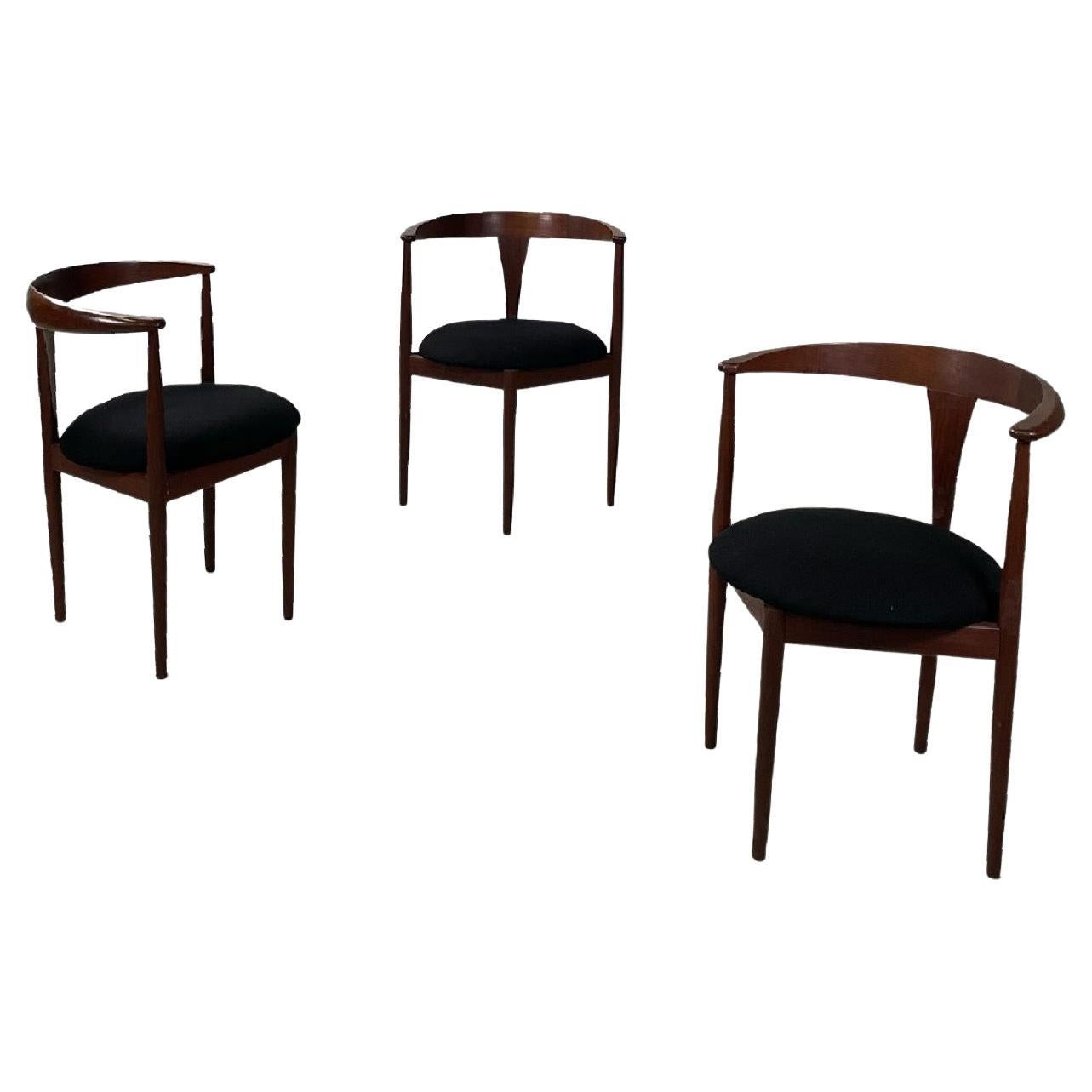 Solid teak wood chairs by Vilhelm Wohlert for Paul Jeppesen Mobelfabrik, 1960s