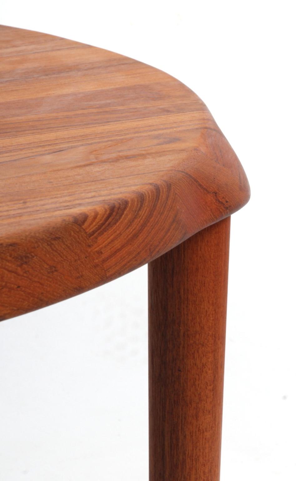 Scandinavian Modern Solid Teak Wood Coffee Table by John Bone for Mikael Laursen, Denmark, 1960s