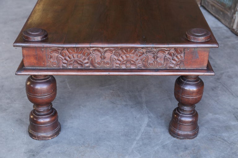 Solid Teak Wood Custom Made Colonial Coffee Table For Sale ...