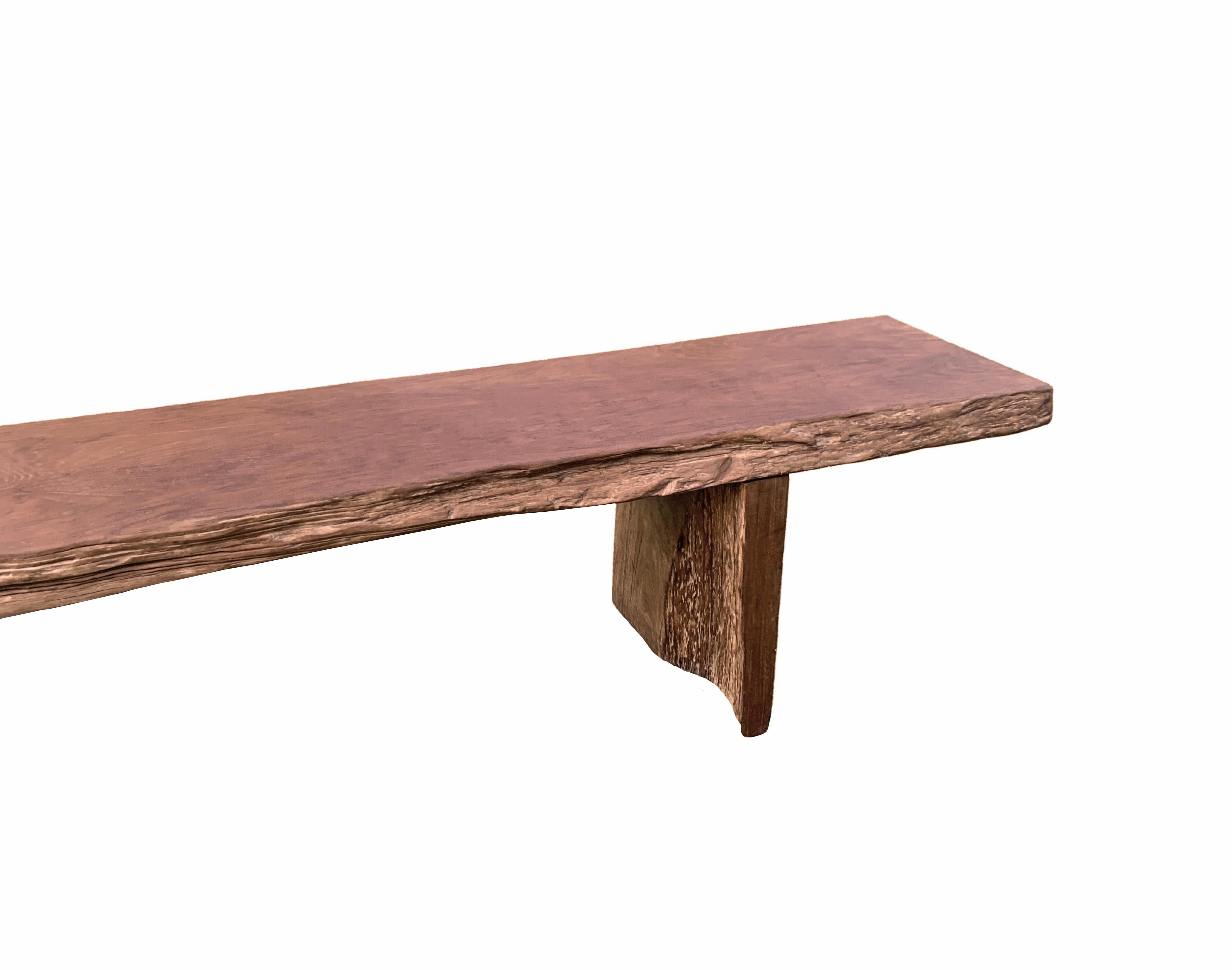 Other Solid Teak Wood Long Bench Modern Organic For Sale