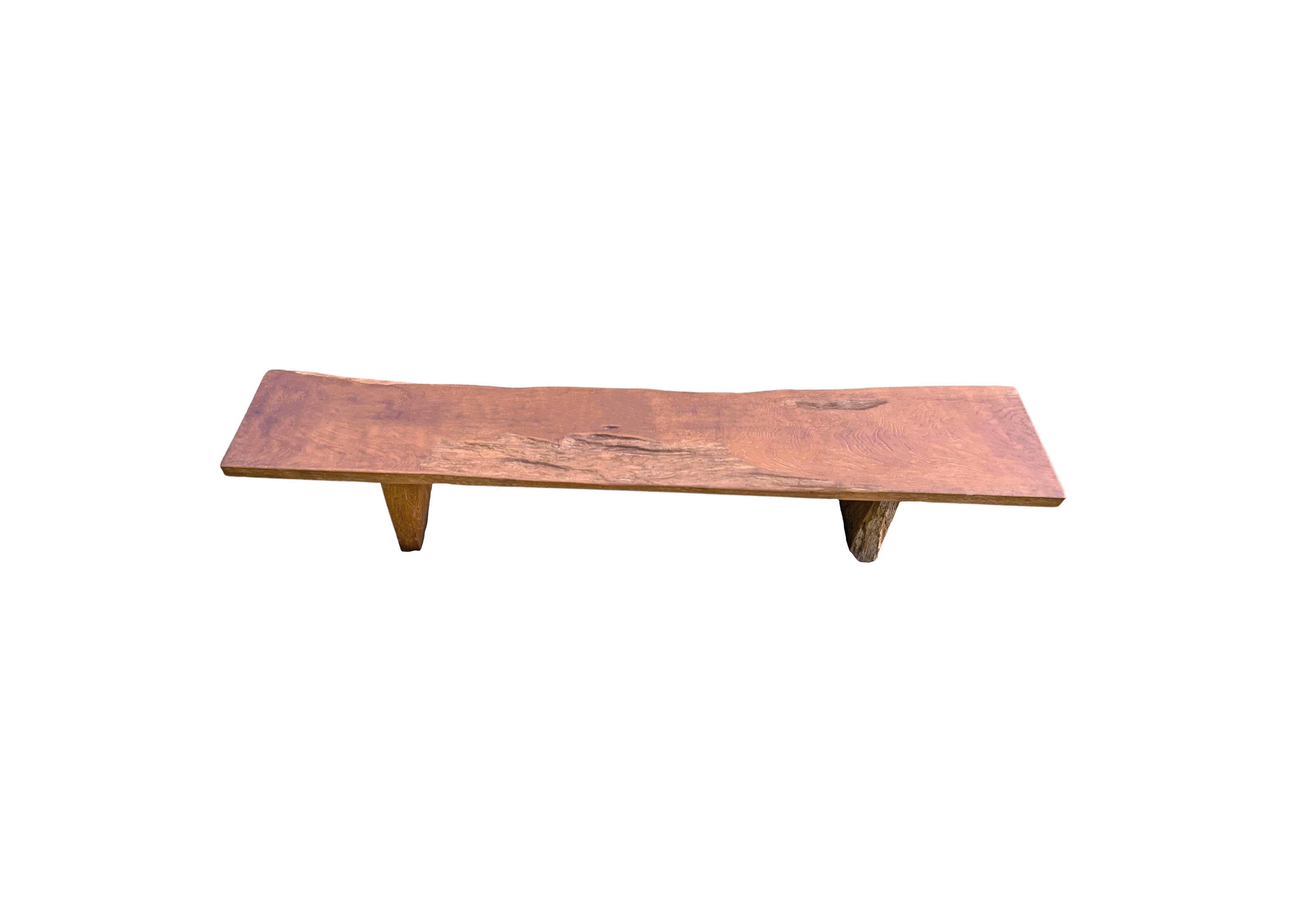 Other Solid Teak Wood Long Bench Modern Organic Java, Indonesia For Sale