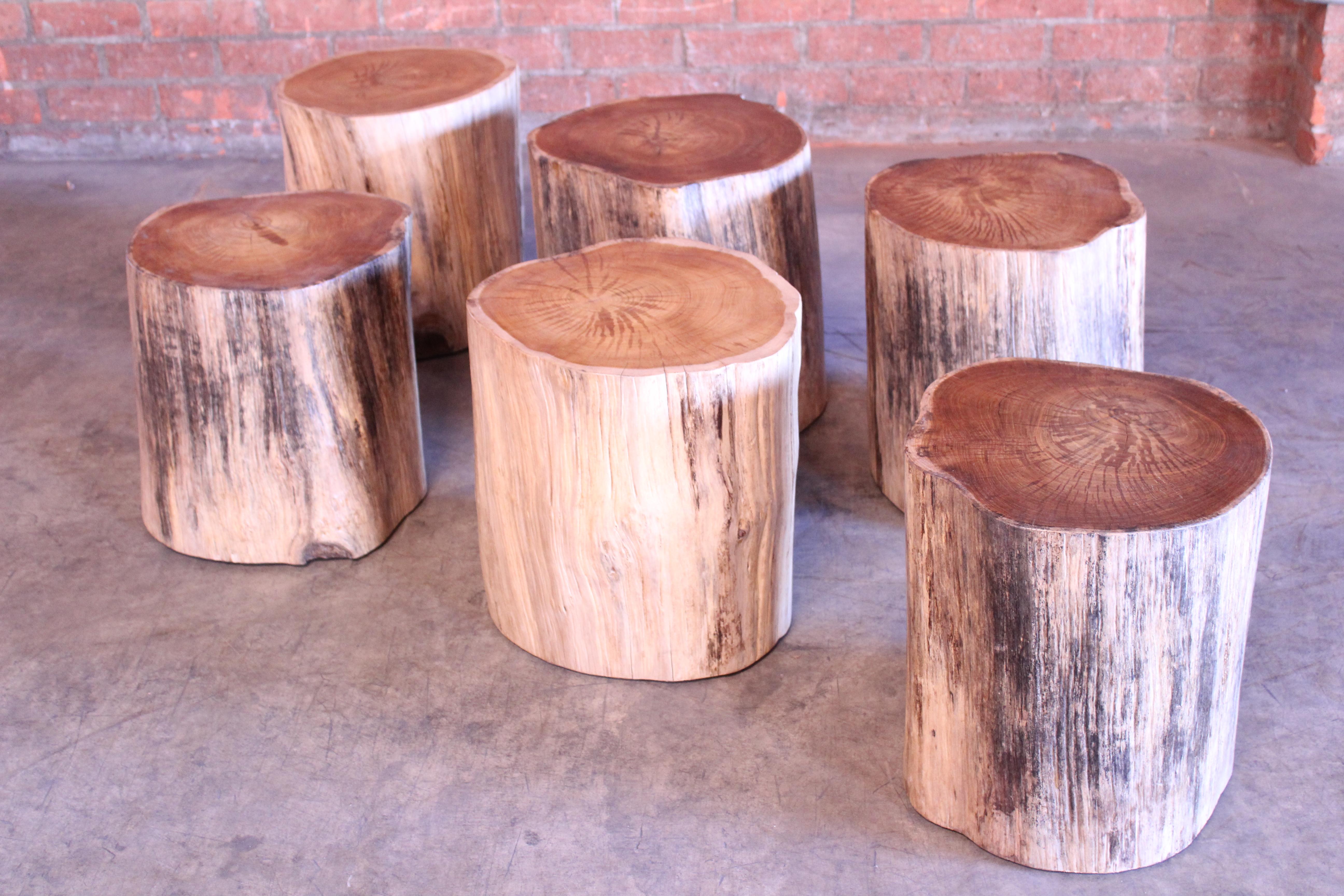 teak stump table