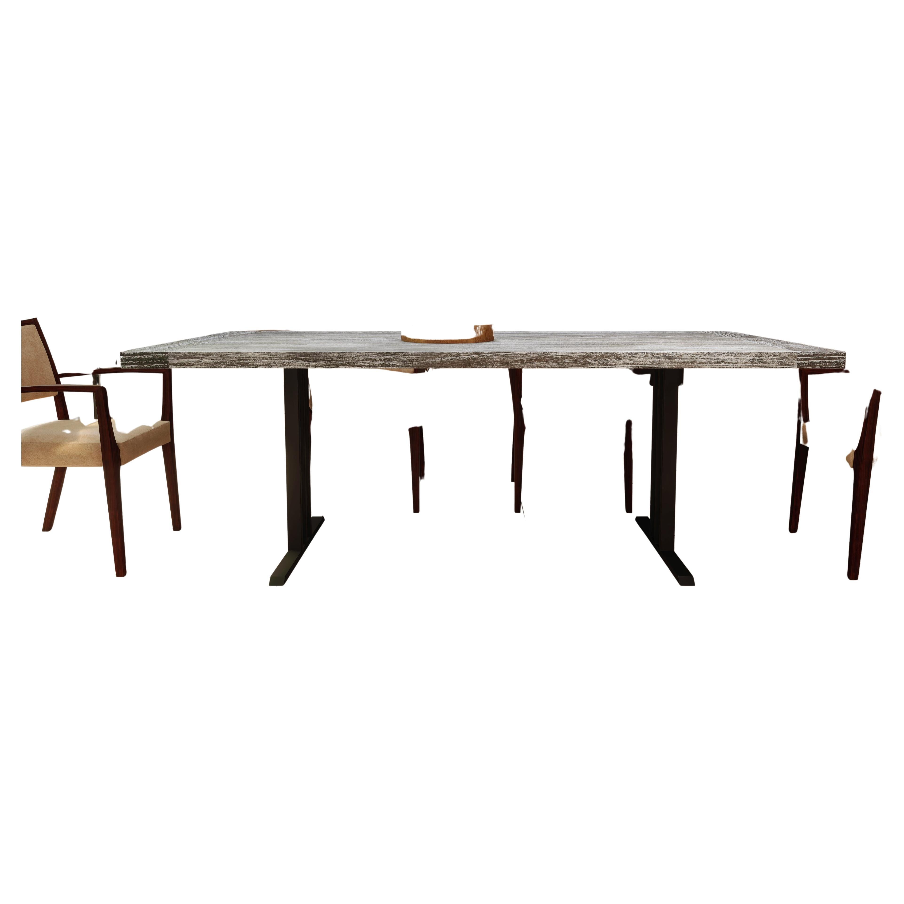 This handcrafted solid teak dining table is a masterpiece of timeless beauty and exceptional craftsmanship. This dining table showcases the natural elegance and durability of this exquisite hardwood.

Each table is meticulously handcrafted to
