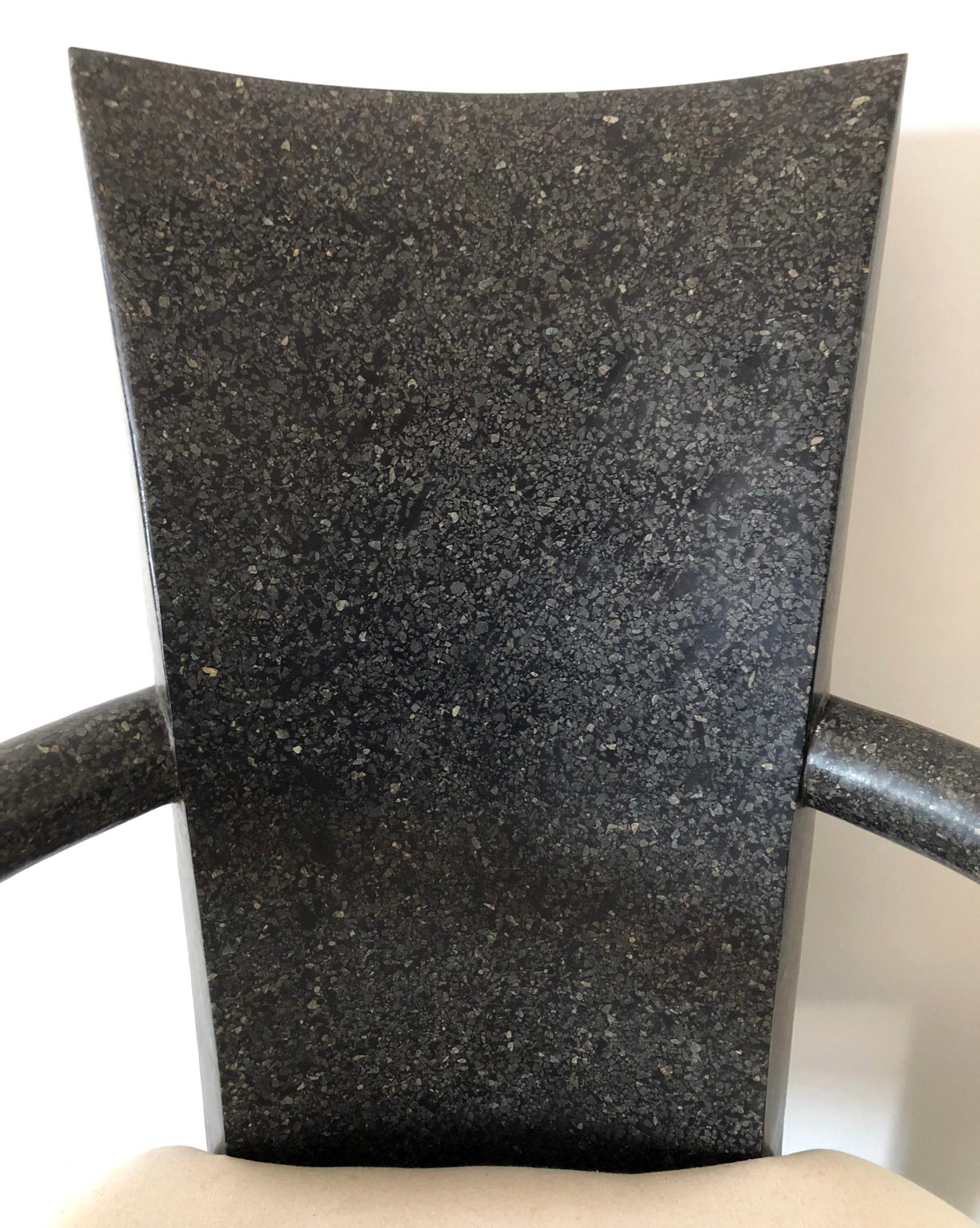 Solid Terrazzo Armchair by Carlo Furniture In Good Condition In Culver City, CA
