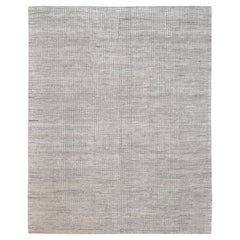Solid Textured Distressed Moroccan Natural Wool  10'x12'6''