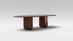 Solid Tinted Oak Dining Table by Arthur Vallin