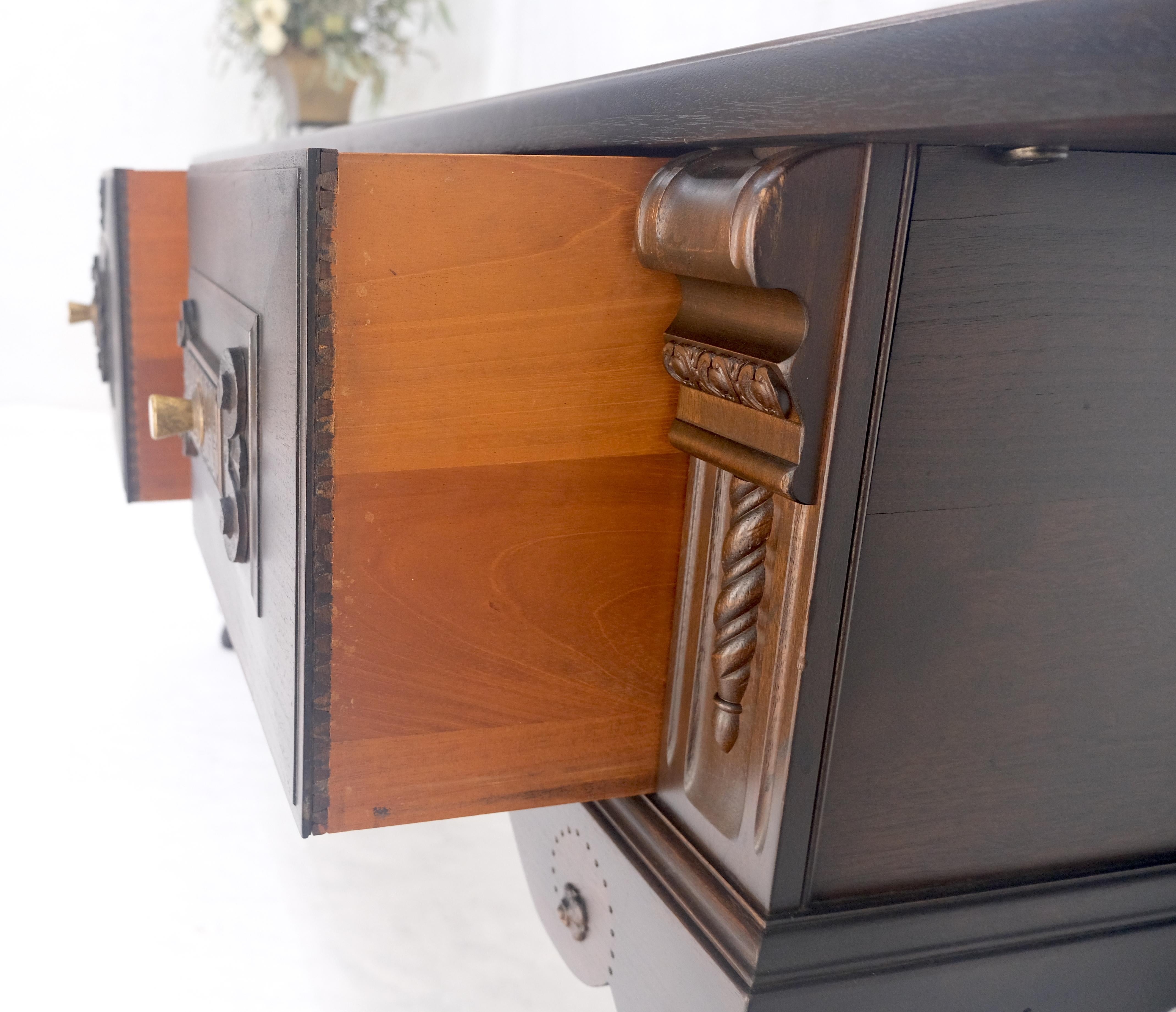 Solido piano con base a cavalletto e 3 porte - Credenza Server Console Coloniale Spagnola MINT in vendita 8