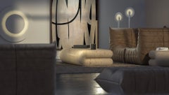 Solid Travertin Chubby Coffee Table by Arthur Vallin