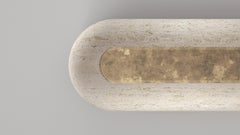 Solid Travertin Fold Console by Arthur Vallin