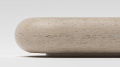 Solid Travertin Glyph Coffee Table by Arthur Vallin