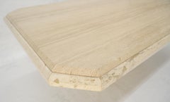 Solid Travertine Single Pedestal Base 40x80 Italian Dining Table MINT