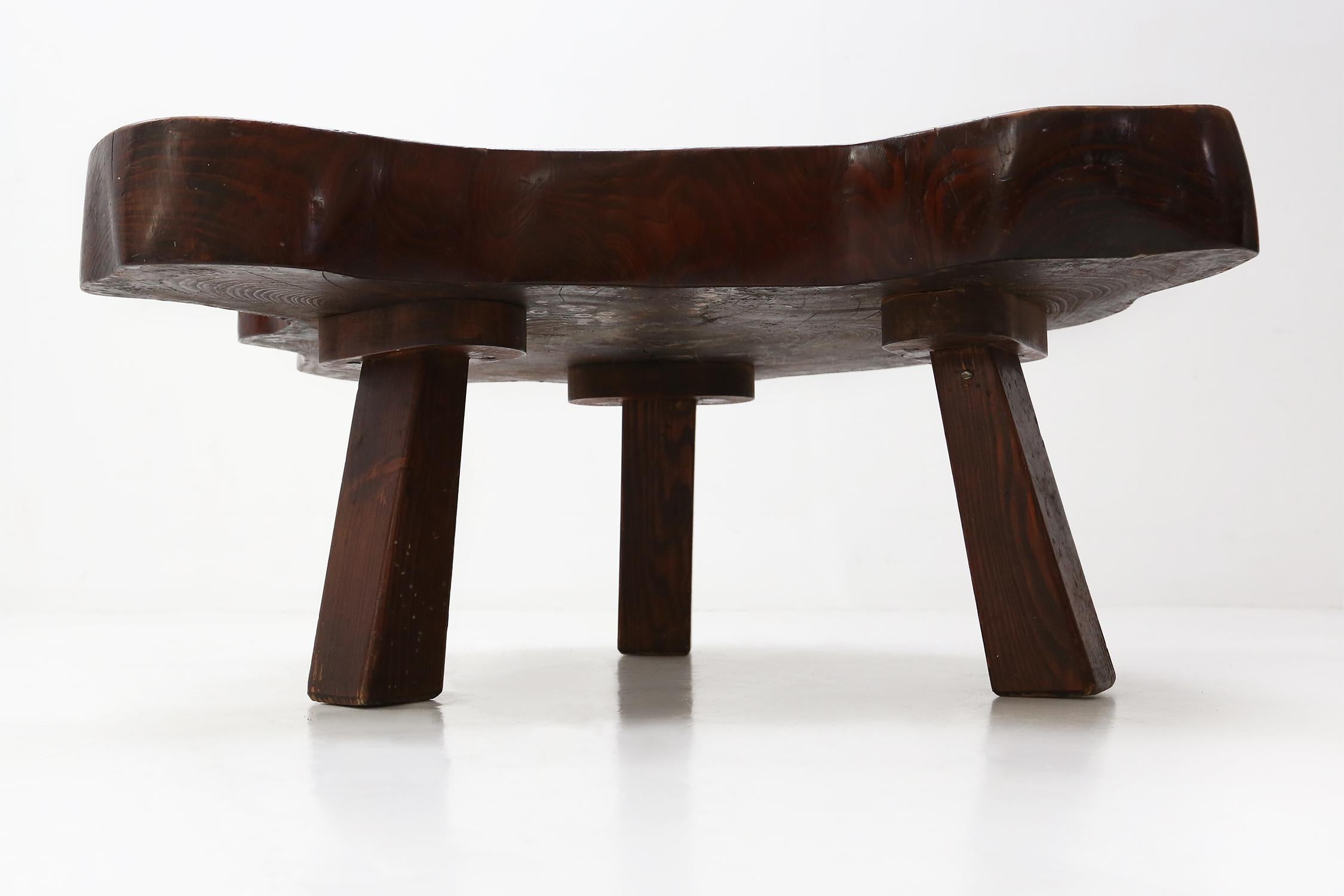 Solid Tree Trunk Coffee Table Ca.1950 4