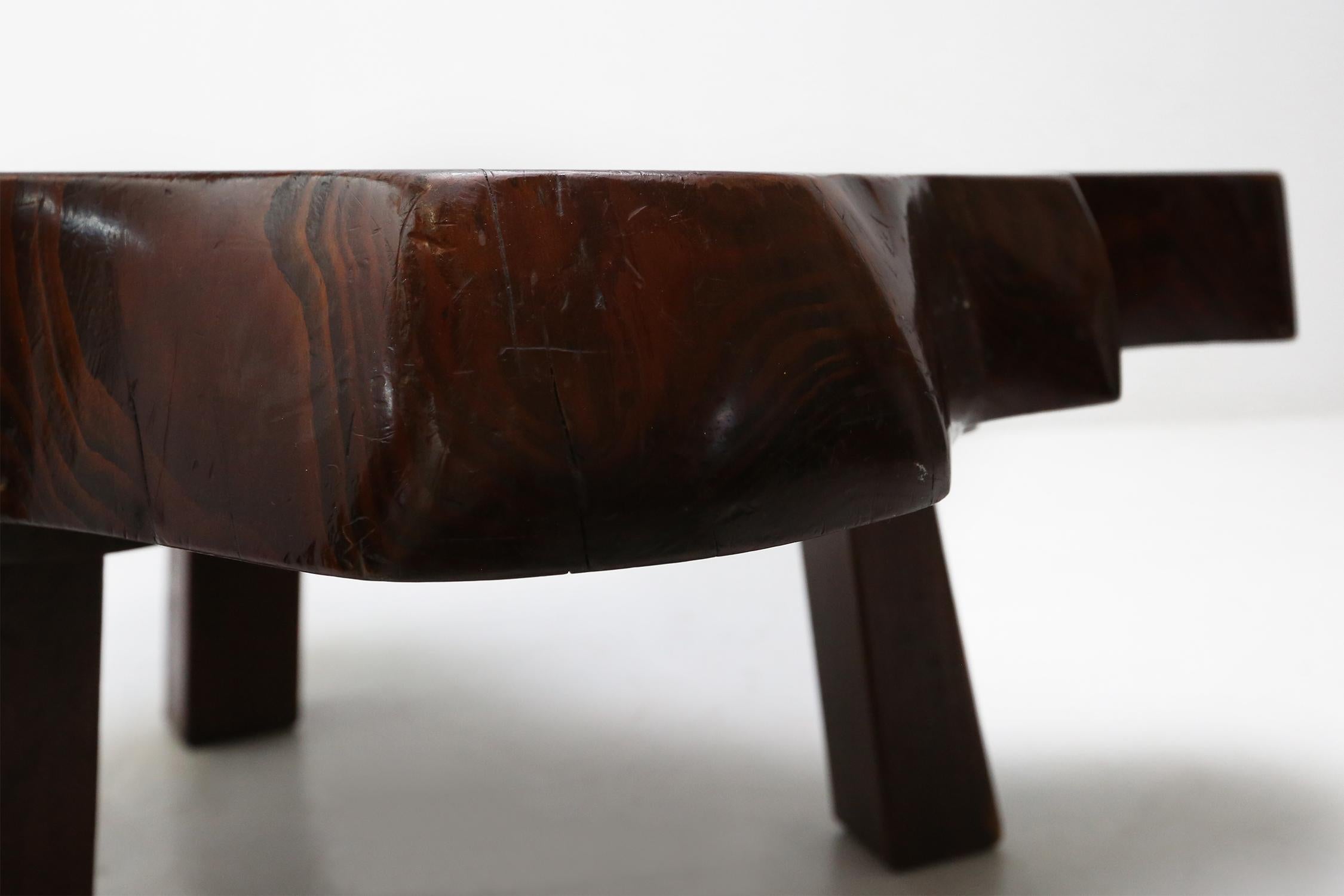 Solid Tree Trunk Coffee Table Ca.1950 In Good Condition In Meulebeke, BE