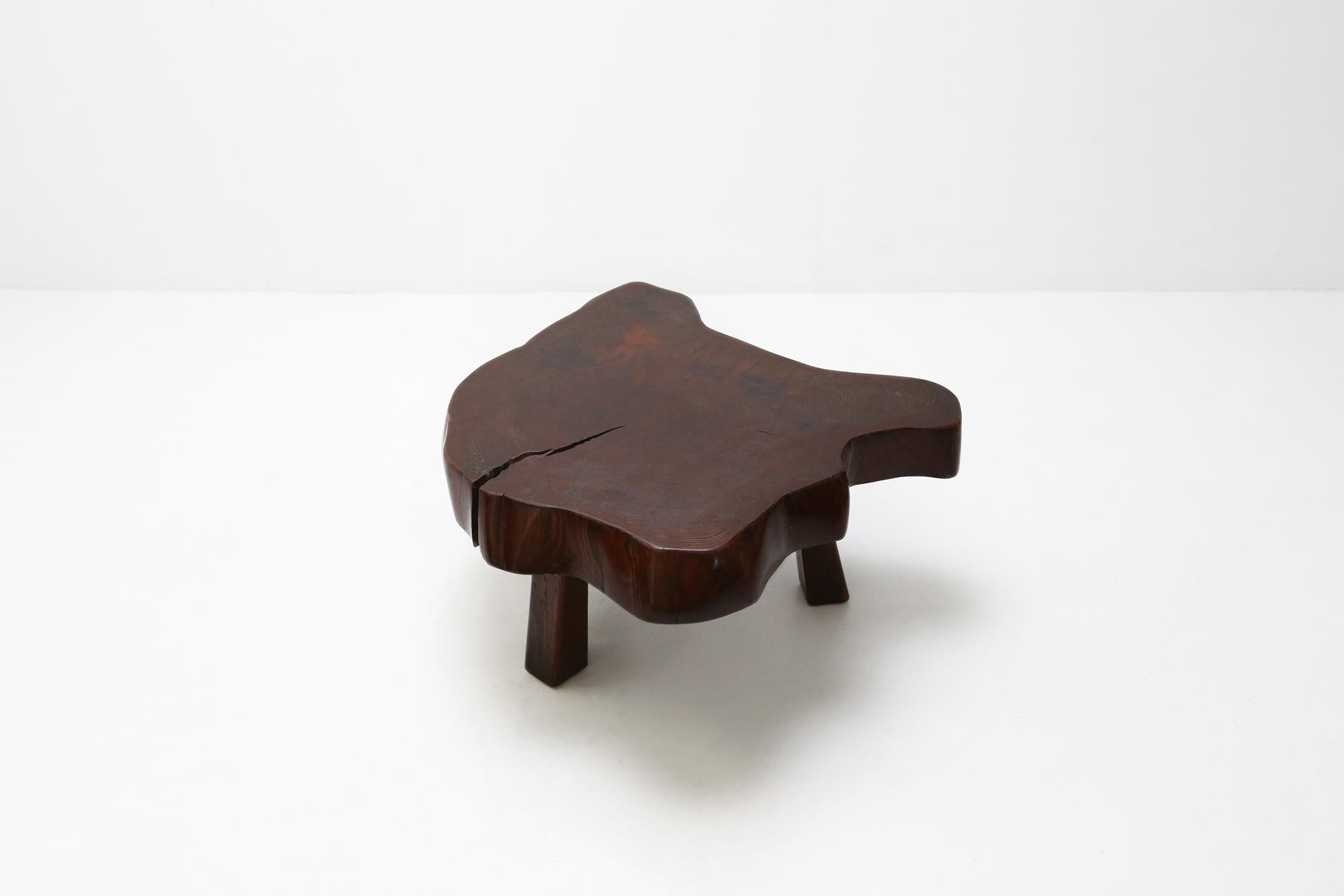 Mid-20th Century Solid Tree Trunk Coffee Table Ca.1950