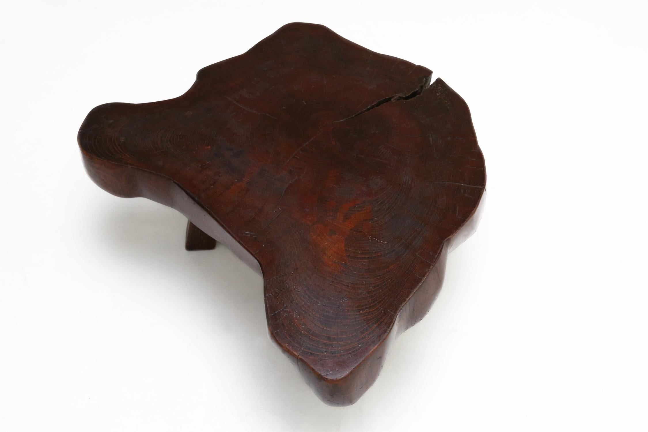 Pine Solid Tree Trunk Coffee Table Ca.1950
