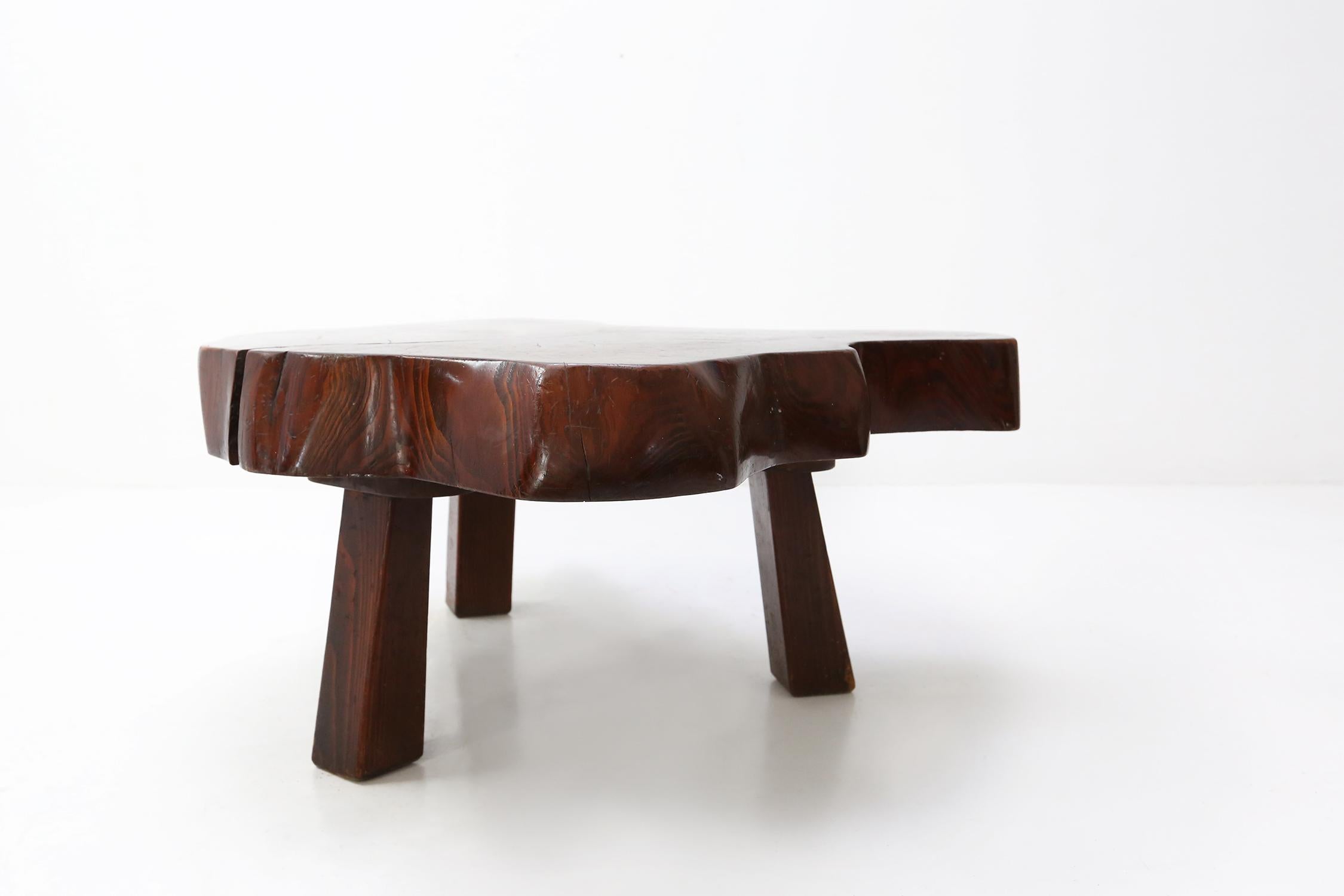 Solid Tree Trunk Coffee Table Ca.1950 1