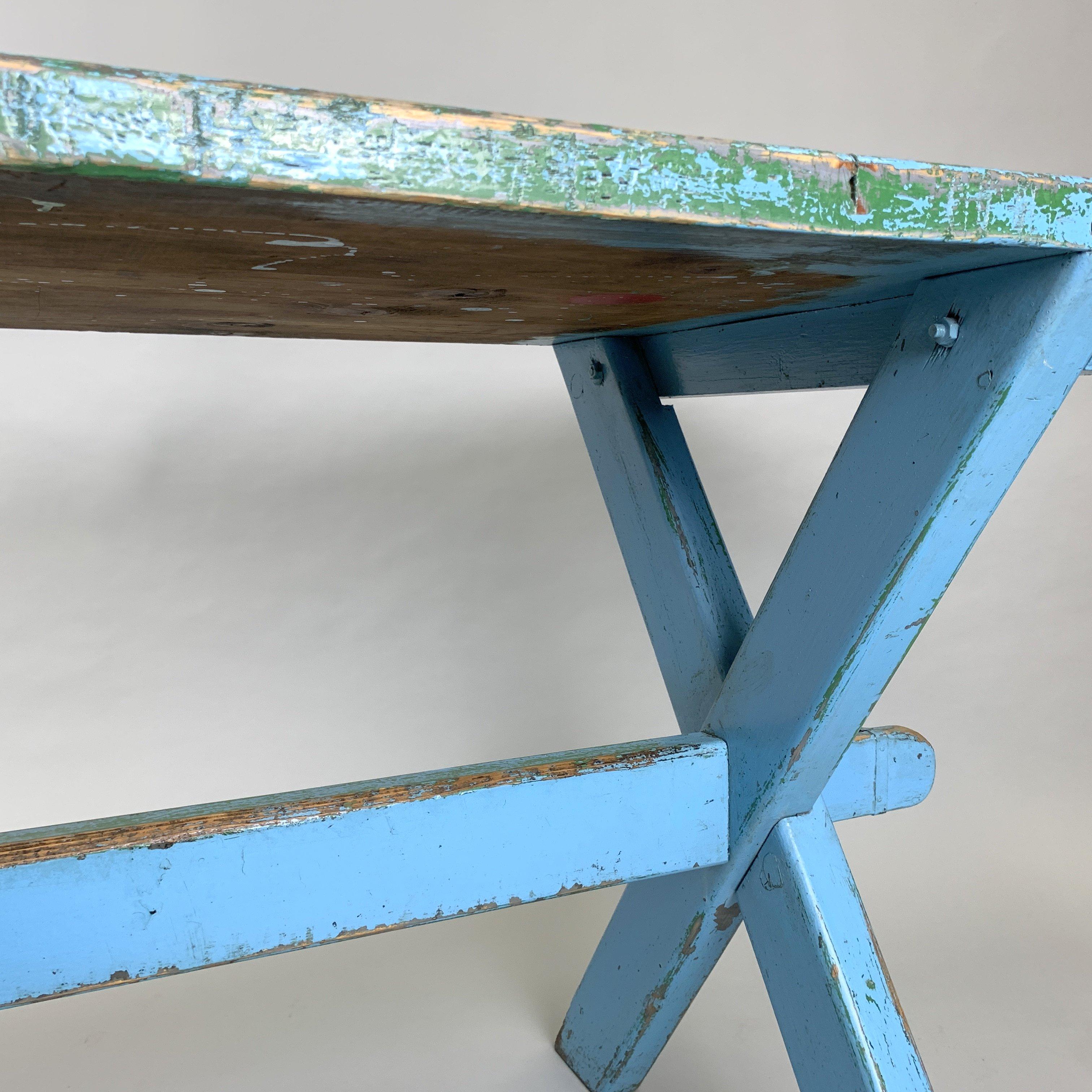 Solid Vintage All-Wood Table with Original Patina, 1910s For Sale 1