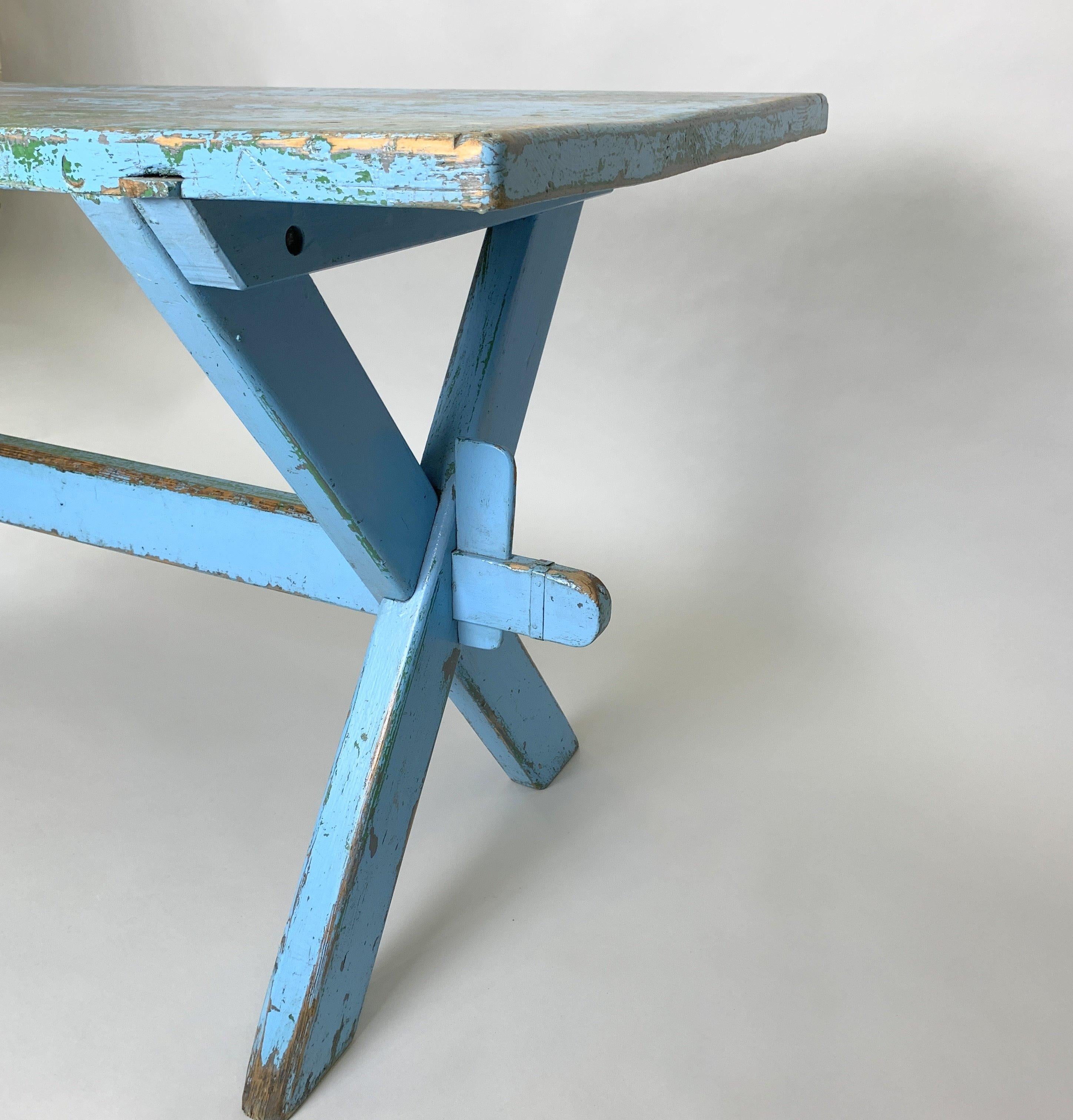 Solid Vintage All-Wood Table with Original Patina, 1910s For Sale 2