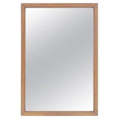 Solid Walnut 31x45 Rectangle Frame Mid Century Modern Wall Mirror MINT