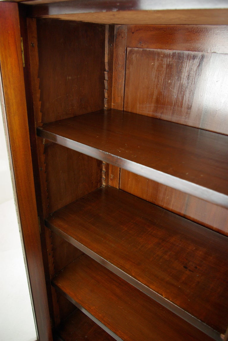 Solid Walnut Bookcase Three Door Bookcase Victorian Scotland