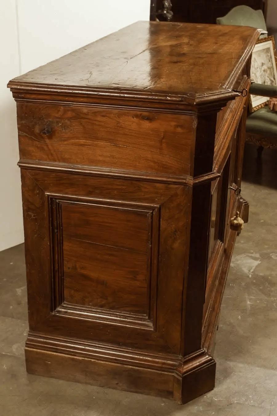 Solid Walnut, c. 1850, Tuscan Buffet For Sale 1