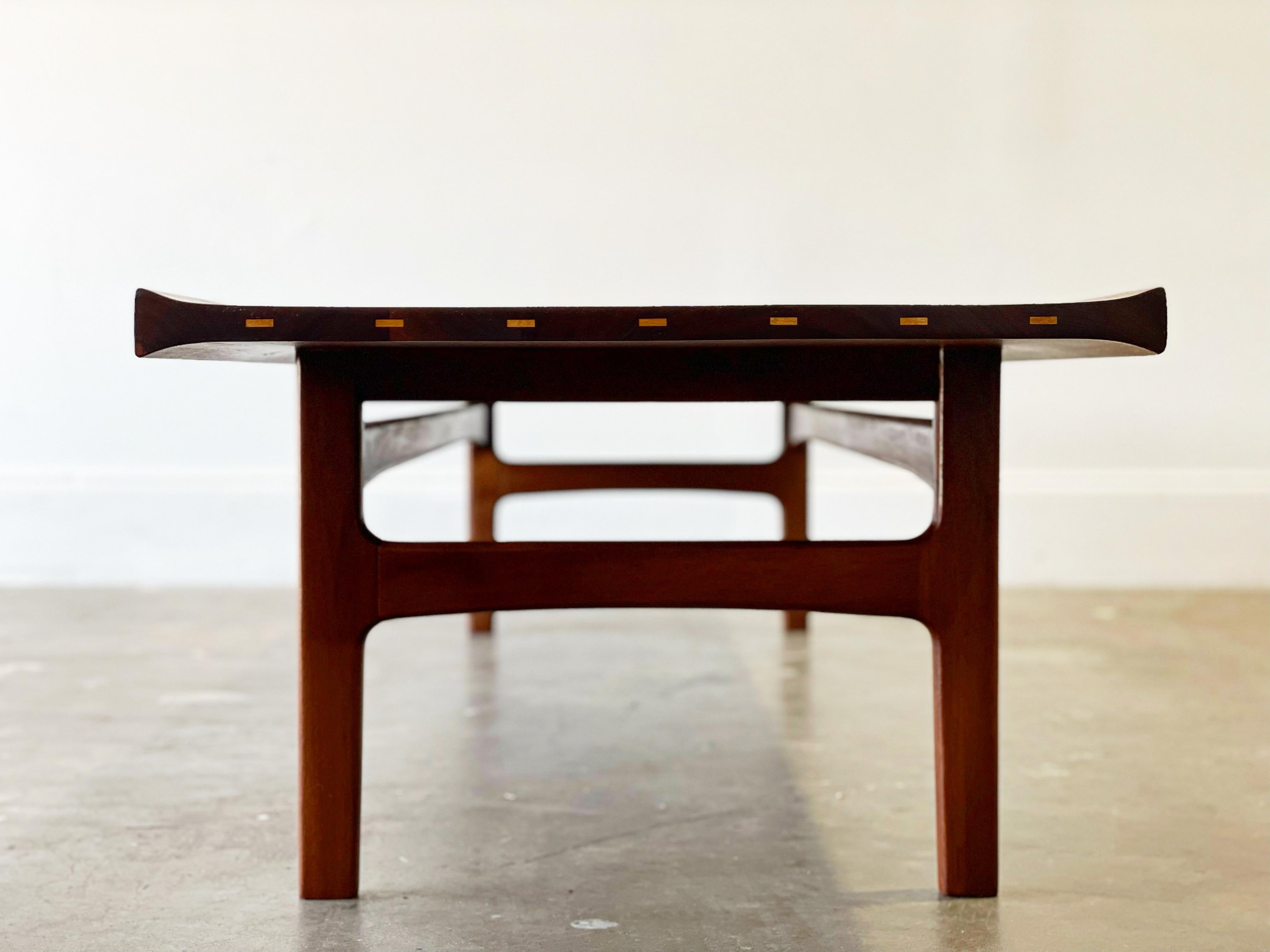 Solid Walnut Cocktail Table by Tove & Edvard Kindt-Larsen for Dux, Sweden, 1960s 2